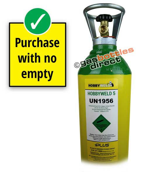 Hobbyweld 5 Plus Welding Gas New Full Cylinder